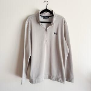 Under Armour Golf Cream Quarter Zip Loose Fit Pullover - XXL